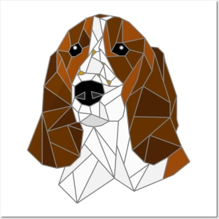 Basset Hound Stained Glass Posters and Art